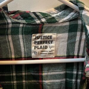 JUSTICE plaid flannel